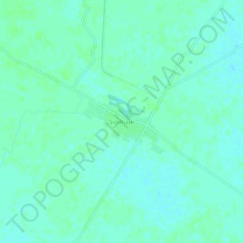 Siddhaur topographic map, elevation, terrain