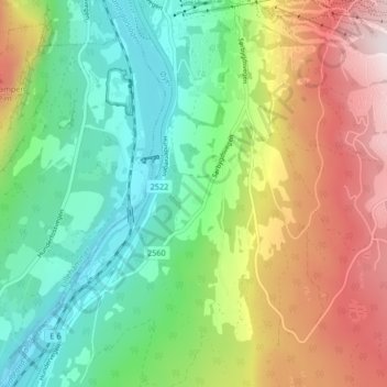 Hunder topographic map, elevation, terrain