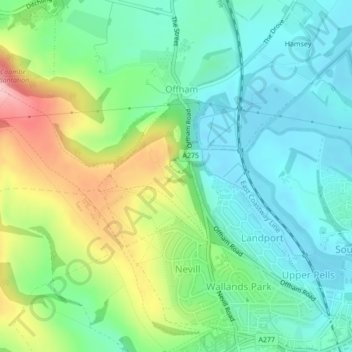 Chalk Pit topographic map, elevation, terrain