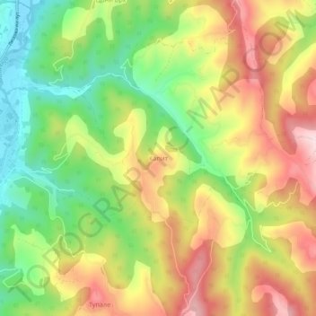 Kapit topographic map, elevation, terrain