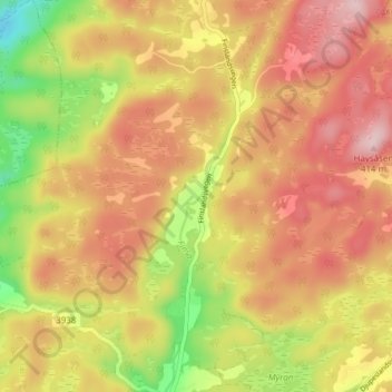 Finsland topographic map, elevation, terrain