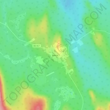 Aapua topographic map, elevation, terrain