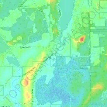 Dundee topographic map, elevation, terrain