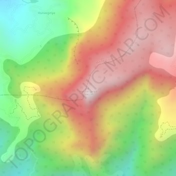 Hunnasgiriya topographic map, elevation, terrain