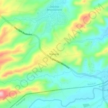 Mainang topographic map, elevation, terrain