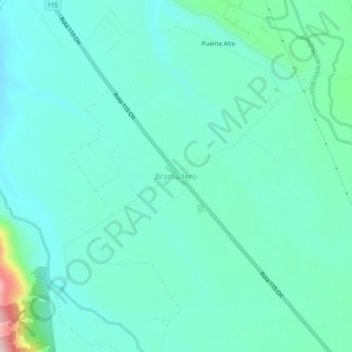 Bramadero topographic map, elevation, terrain