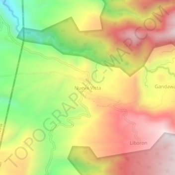 Nueva Vista topographic map, elevation, terrain