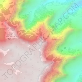 Havasupai Point topographic map, elevation, terrain