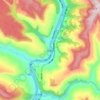 Washi topographic map, elevation, terrain