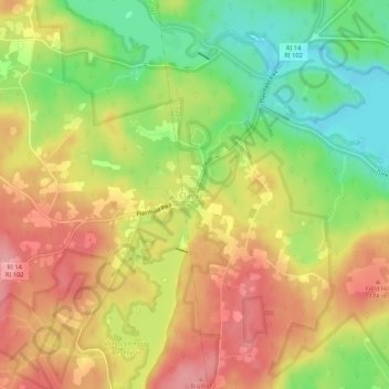 Clayville topographic map, elevation, terrain