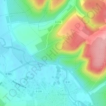 Les Preuses topographic map, elevation, terrain