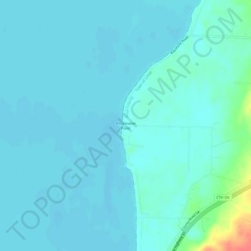 Shoemaker Point topographic map, elevation, terrain
