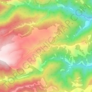 Kremen topographic map, elevation, terrain