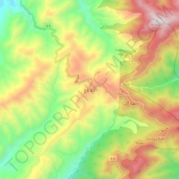 کالا باغ topographic map, elevation, terrain