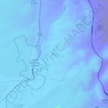 Rotem topographic map, elevation, terrain