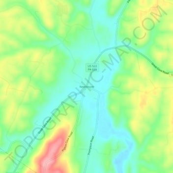 Needmore topographic map, elevation, terrain