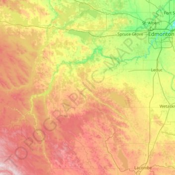 Breton (village) topographic map, elevation, terrain