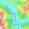 mongra topographic map, elevation, terrain