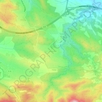 La Cavayère topographic map, elevation, terrain