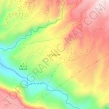 Linandang topographic map, elevation, terrain