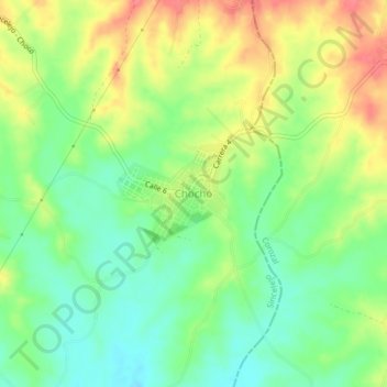 Chochó topographic map, elevation, terrain