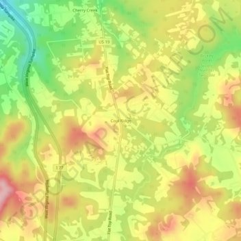 Cool Ridge topographic map, elevation, terrain