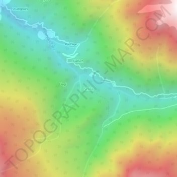 Shila topographic map, elevation, terrain
