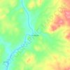 Horquetas topographic map, elevation, terrain
