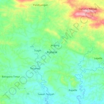 Robatal topographic map, elevation, terrain