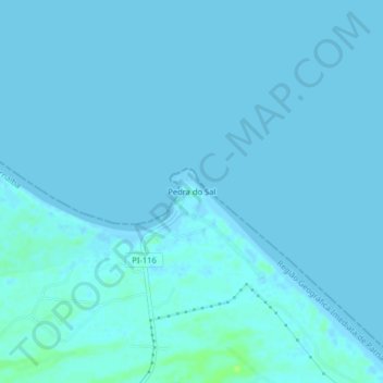 Pedra do Sal topographic map, elevation, terrain