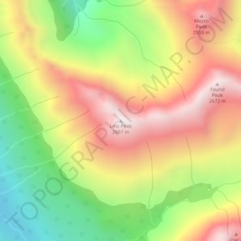 Lost Peak topographic map, elevation, terrain
