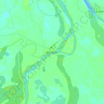 Río Viejo topographic map, elevation, terrain