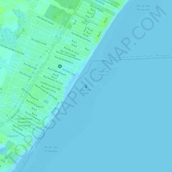 Barra do Pote topographic map, elevation, terrain