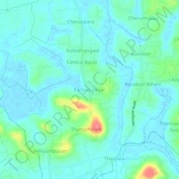 Farooq nagar topographic map, elevation, terrain