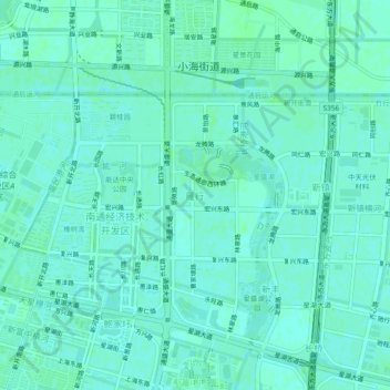 雁行 topographic map, elevation, terrain