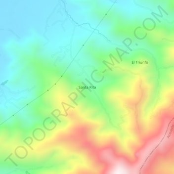 Santa Rita topographic map, elevation, terrain