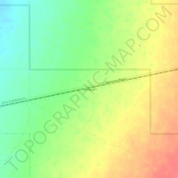 Bosque topographic map, elevation, terrain
