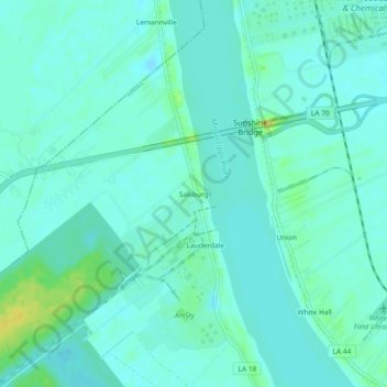 Salsburg topographic map, elevation, terrain