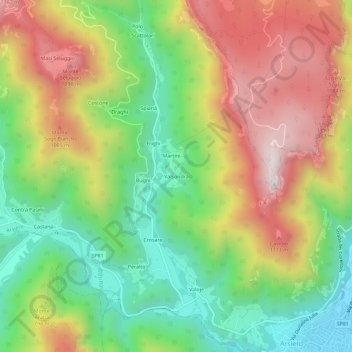 Valsondrà topographic map, elevation, terrain