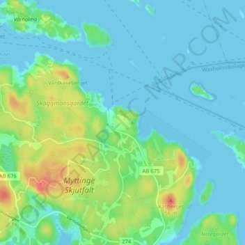 Lillsved topographic map, elevation, terrain