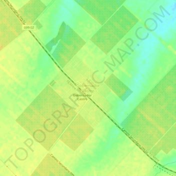 Gobernador Castro topographic map, elevation, terrain