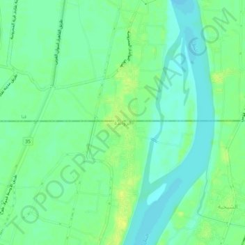 Al Zawaida topographic map, elevation, terrain