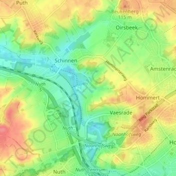 Thull topographic map, elevation, terrain
