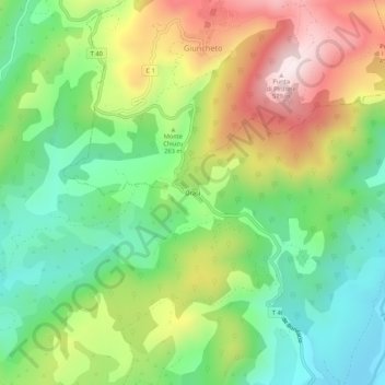 Orasi topographic map, elevation, terrain