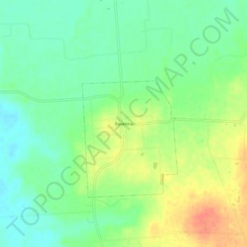 Ravenna topographic map, elevation, terrain