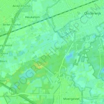 Oisterwijkse Hoeven topographic map, elevation, terrain