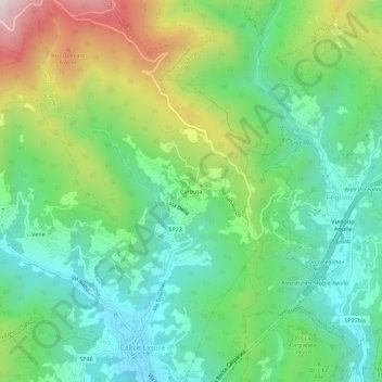 Carbuta topographic map, elevation, terrain