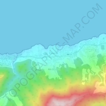 Chaarir topographic map, elevation, terrain