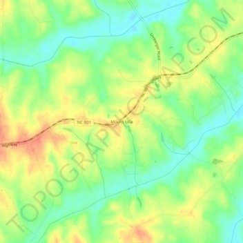 Mount Ulla topographic map, elevation, terrain
