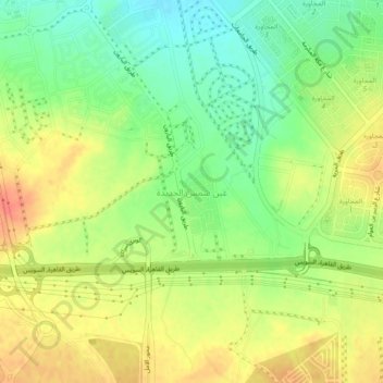 New Heliopolis topographic map, elevation, terrain